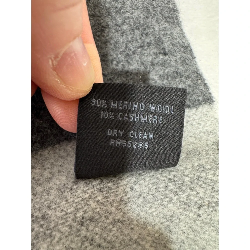 Express Wool Cashmere Scarf Made Scotland Gray Colorblock Preppy Dark Academia